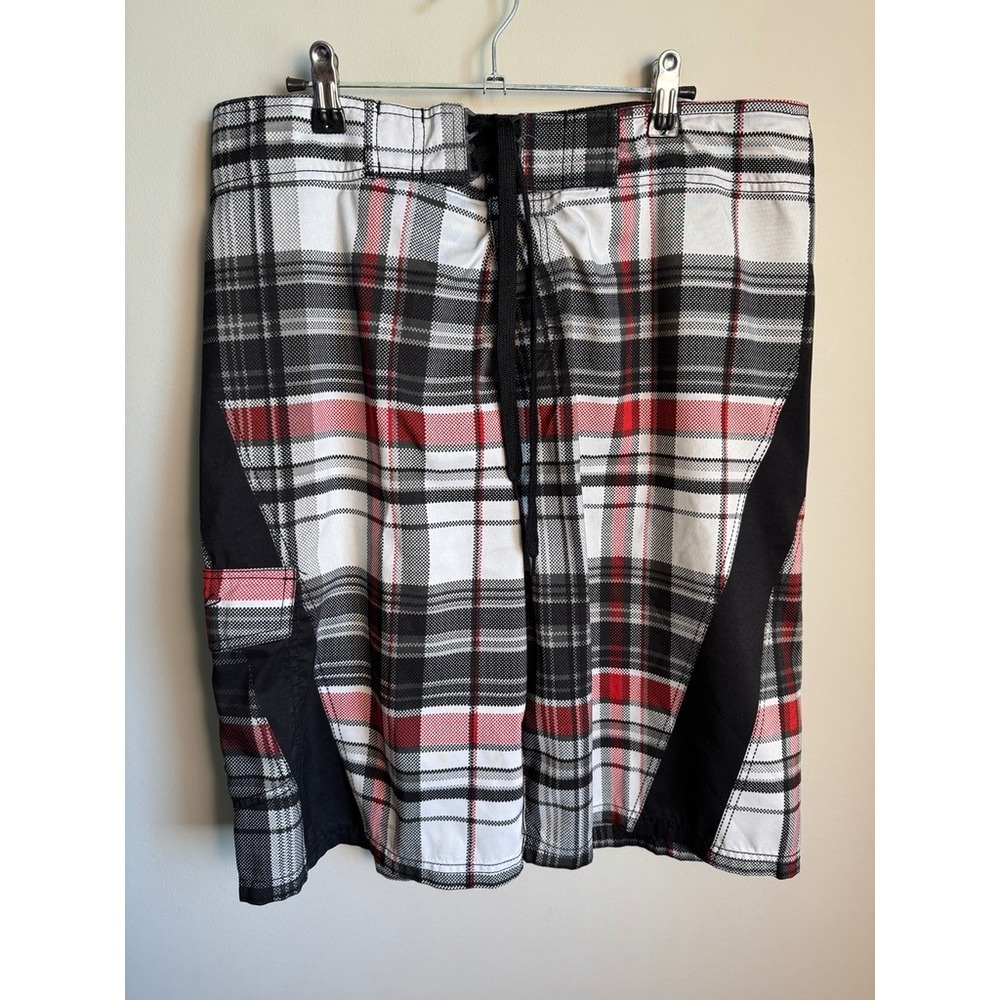 Brody Board Shorts Mens 34 Multicolor Plaid Skater Surf Gorpcore Vintage Y2K